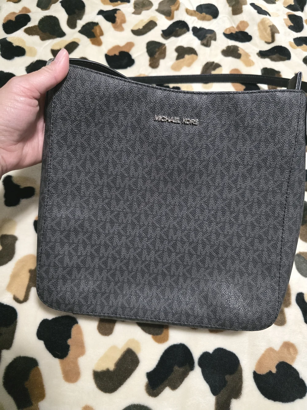 Michael Kors Black Logo-Print Crossbody Bag